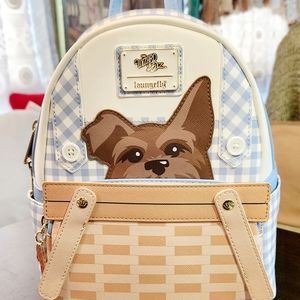 RARE! Loungefly WB Wizard of Oz Toto Mini Backpack and Emerald City Wallet